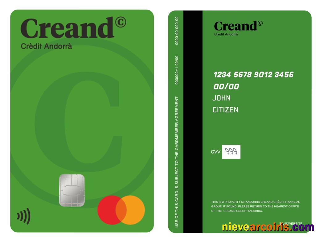 Andorra Creand Crèdit Financial Group vertical mastercard